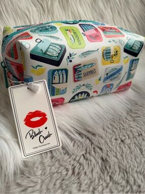 Blush Crush | Colorful Sardine Print Cosmetic Zipper Pouch